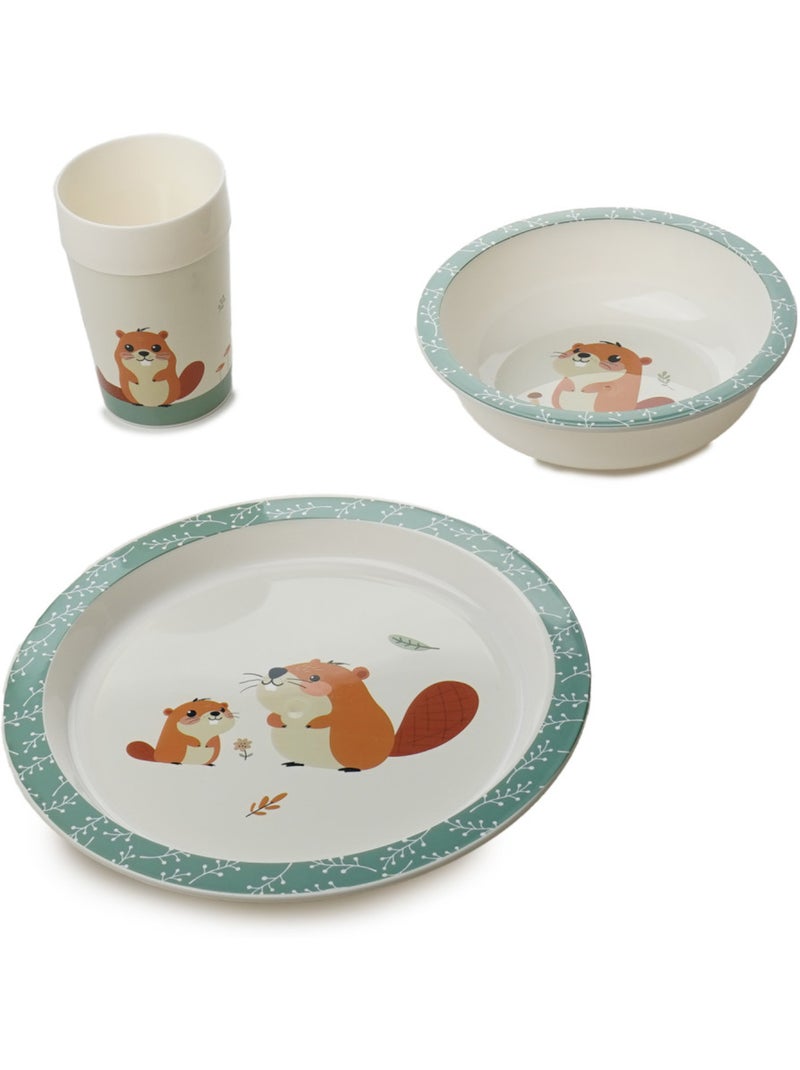 Pack de comidas 2º año Thermobaby con alzador Gusto, 5 botes Verde salvia - Kiabi