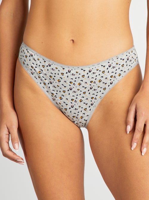 Pack de de 3 braguitas de algodón - Kiabi