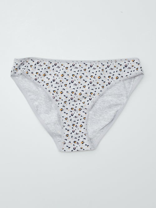 Pack de de 3 braguitas de algodón - Kiabi