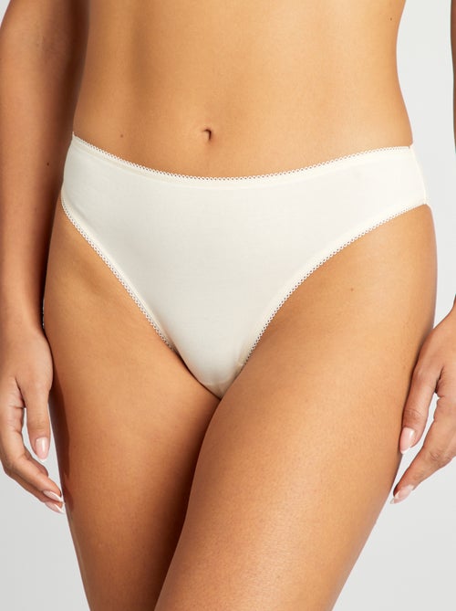 Pack de de 3 braguitas de algodón - Kiabi