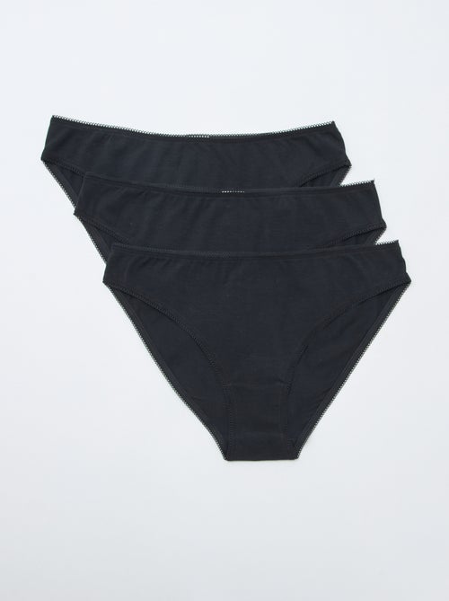 Pack de de 3 braguitas de algodón - Kiabi