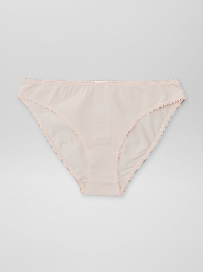 Pack de de 3 braguitas de algodón ROJO - Kiabi