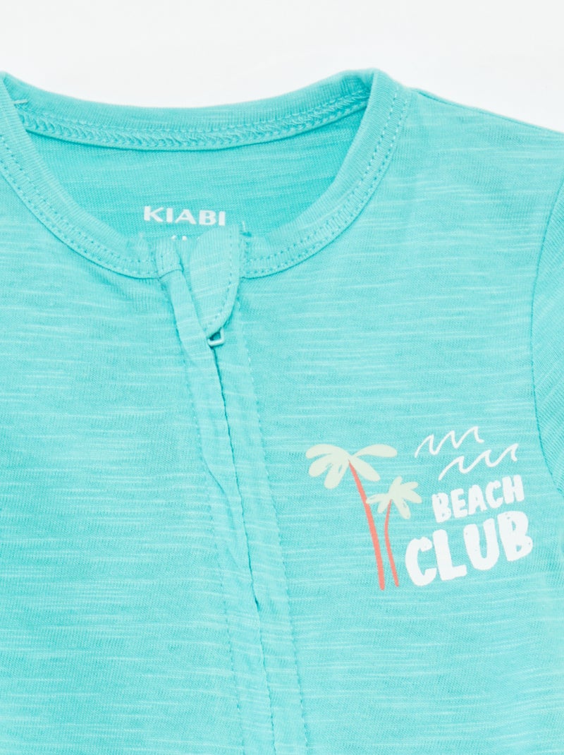 Pack de dos peleles de manga corta AZUL - Kiabi