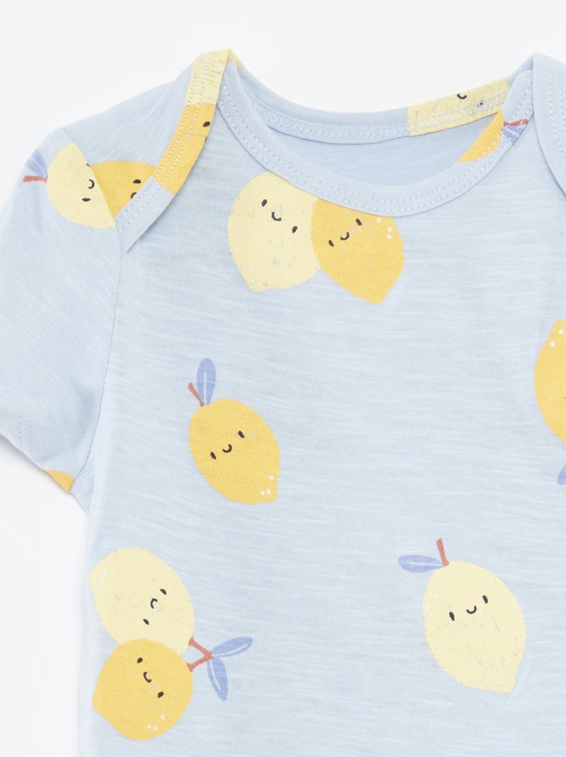 Pack de dos peleles de manga corta AZUL - Kiabi