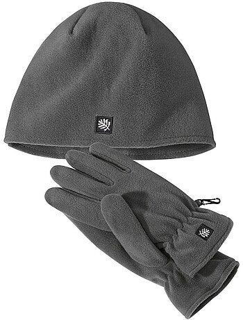 Pack de gorro y guantes de tejido polar