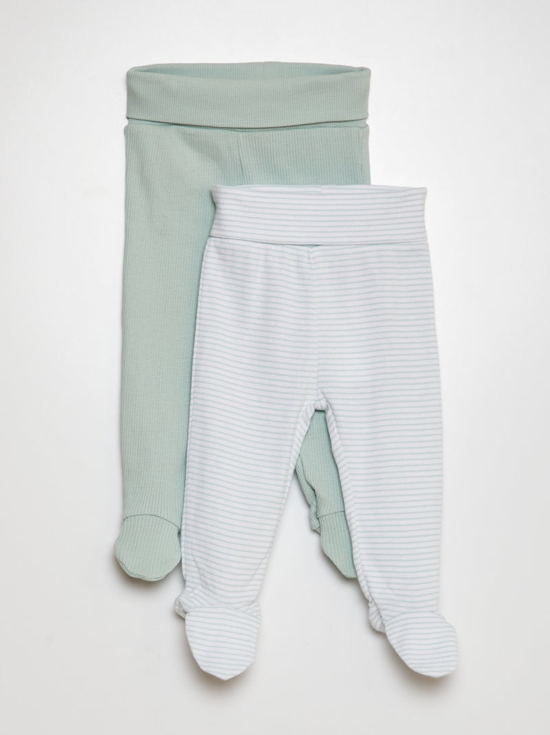 Pack de leggings de algodón  - 2 piezas AZUL - Kiabi