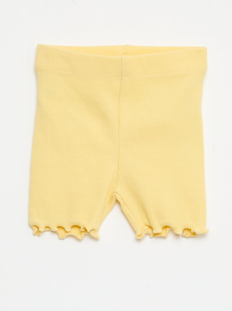 Pack de leggings de canalé - 2 unidades Amarillo - Kiabi