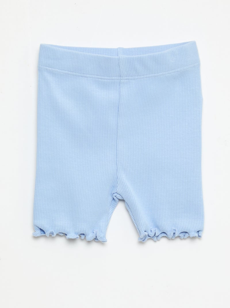 Pack de leggings de canalé - 2 unidades Azul - Kiabi
