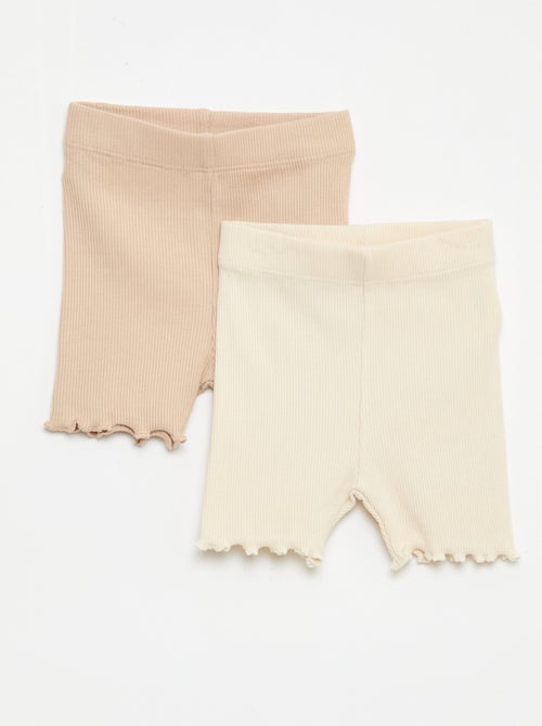 Pack de leggings de canalé - 2 unidades - Kiabi