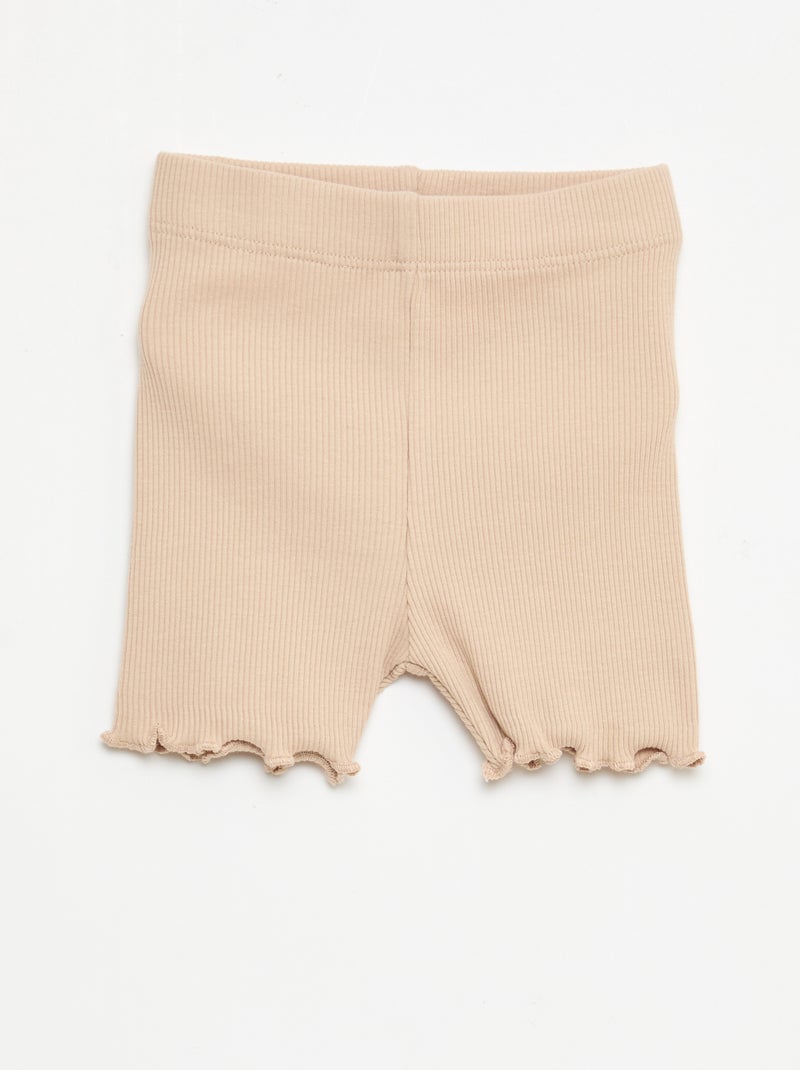 Pack de leggings de canalé - 2 unidades Beige - Kiabi