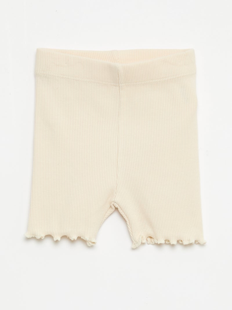 Pack de leggings de canalé - 2 unidades Beige - Kiabi