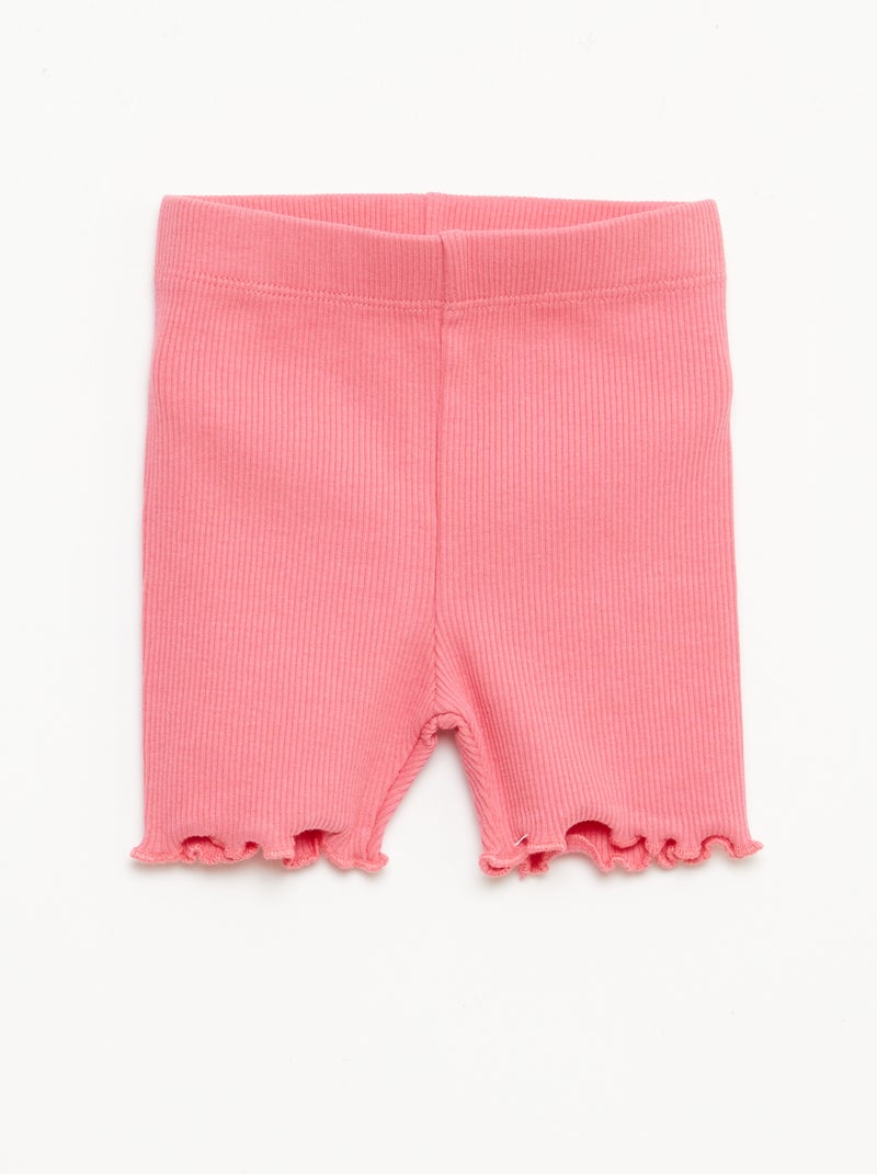 Pack de leggings de canalé - 2 unidades Blanco - Kiabi