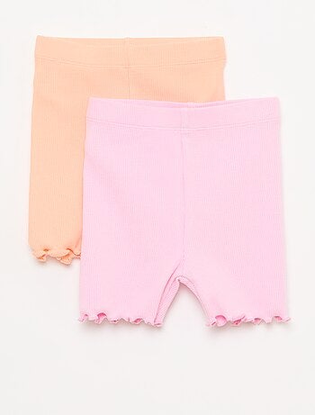 Pack de leggings de canalé - 2 unidades