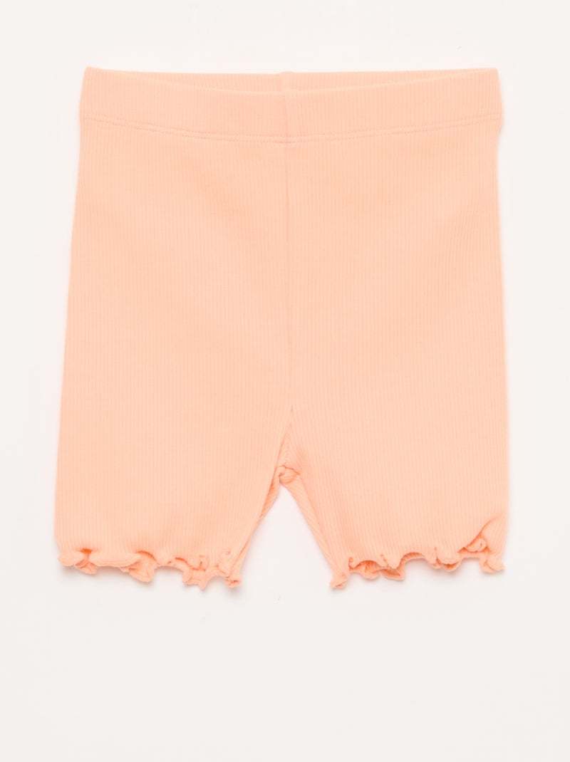 Pack de leggings de canalé - 2 unidades Naranja - Kiabi