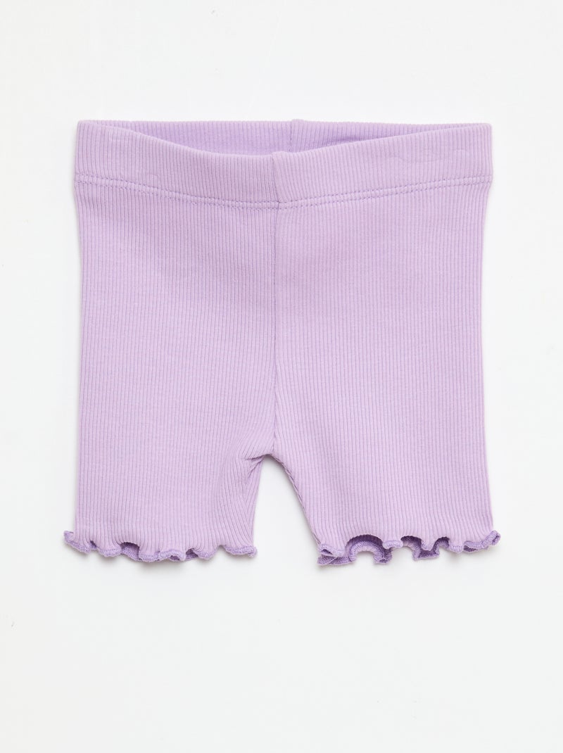 Pack de leggings de canalé - 2 unidades Purpura - Kiabi