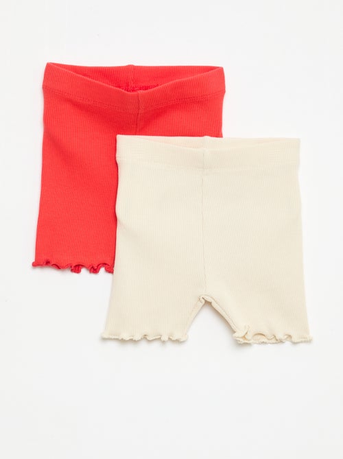 Pack de leggings de canalé - 2 unidades - Kiabi