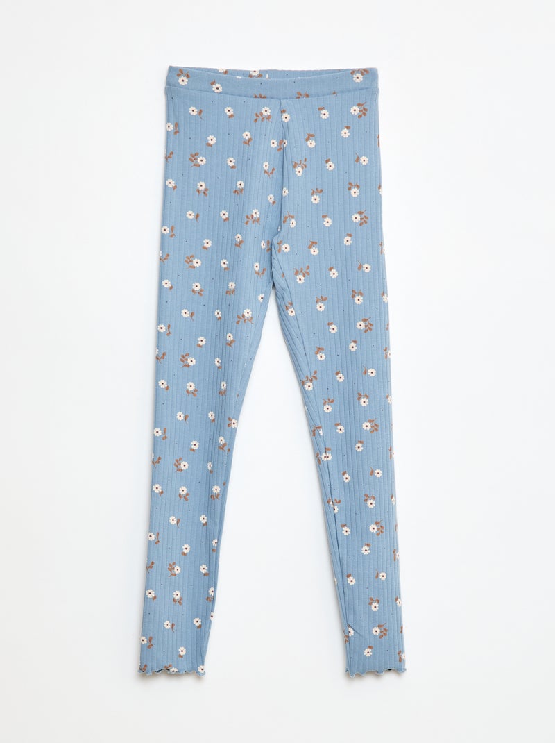 Pack de leggings de canalé 1 estampado + 1 liso - 2 piezas Beige - Kiabi