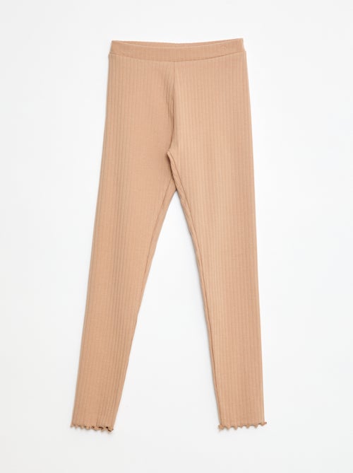 Pack de leggings de canalé 1 estampado + 1 liso - 2 piezas - Kiabi