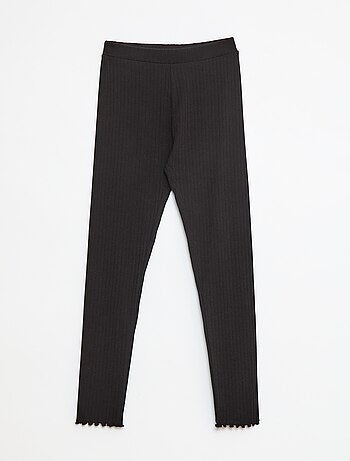 Pack de leggings de canalé 1 estampado + 1 liso - 2 piezas
