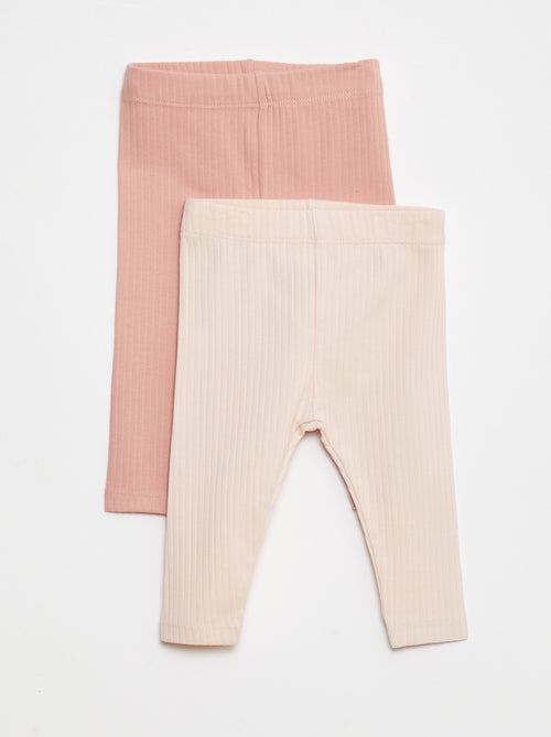 Pack de leggings de canalé largos - 2 piezas - Kiabi
