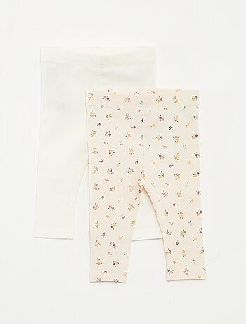 Pack de leggings largo 1 estampado all over / 1 color liso