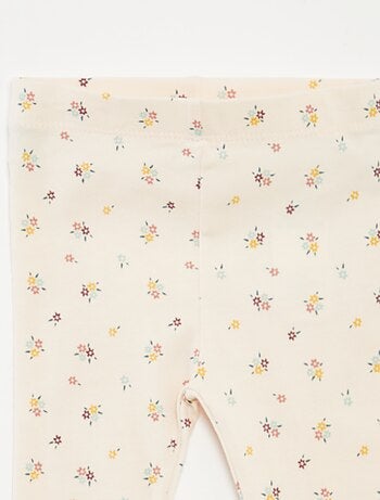 Pack de leggings largo 1 estampado all over / 1 color liso
