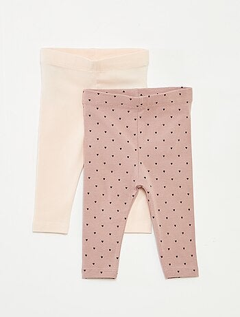 Pack de leggings largo 1 estampado all over / 1 color liso