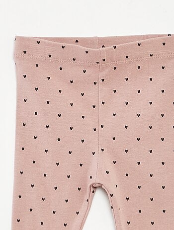 Pack de leggings largo 1 estampado all over / 1 color liso
