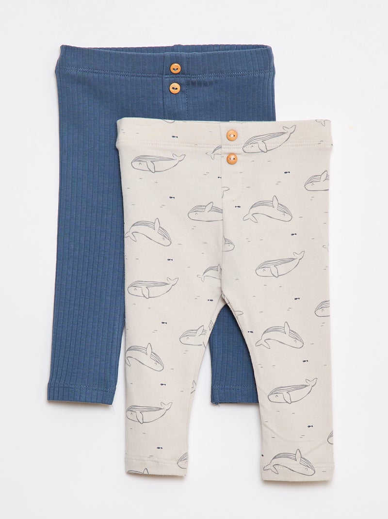 Pack de leggings largos Gris - Kiabi