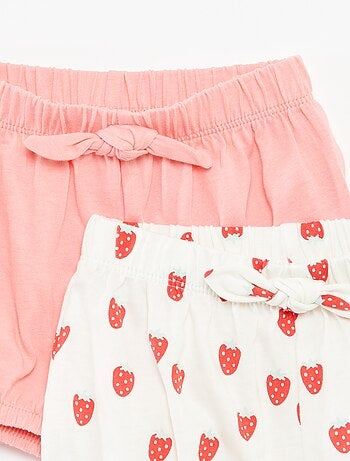 Pack de pantalones cortos con lazos - 2 piezas