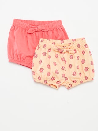 Pack de pantalones cortos con lazos  - 2 piezas