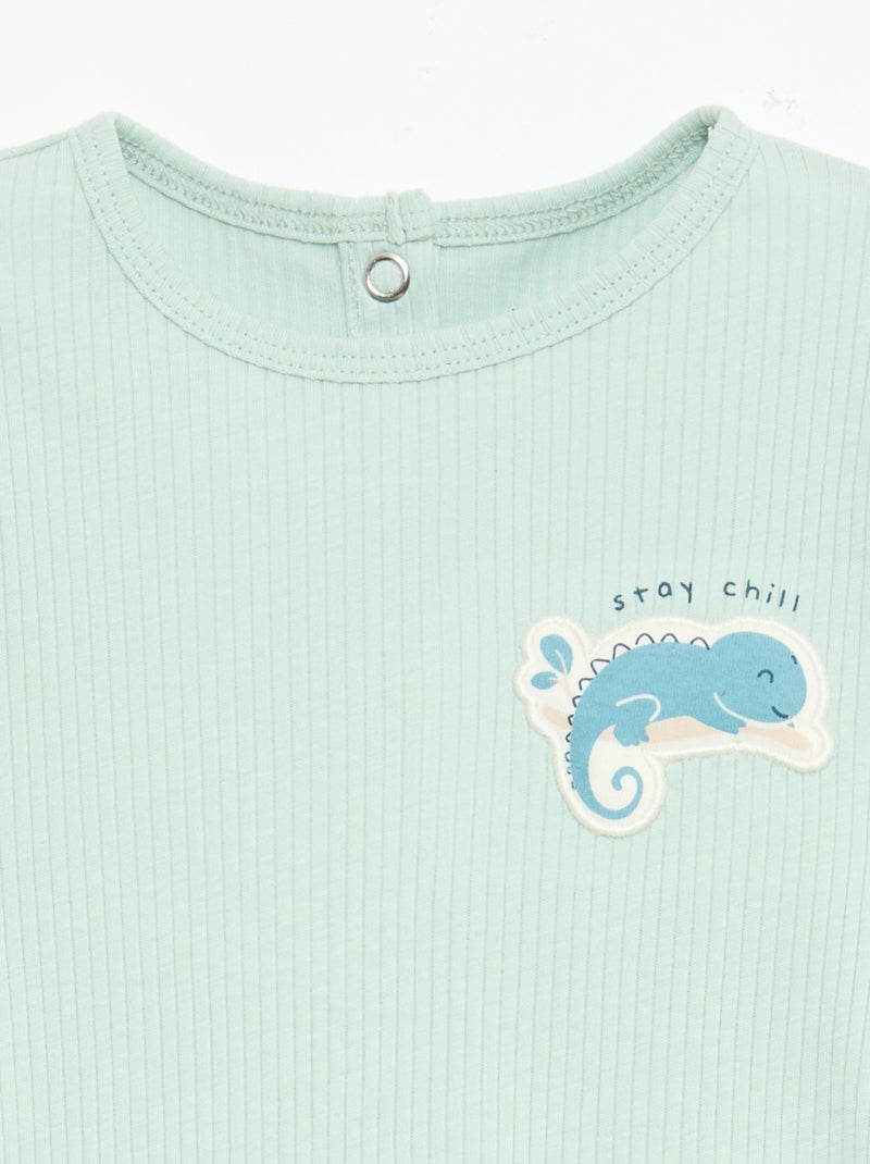 Pack de pijama chill en punto de algodón Azul - Kiabi