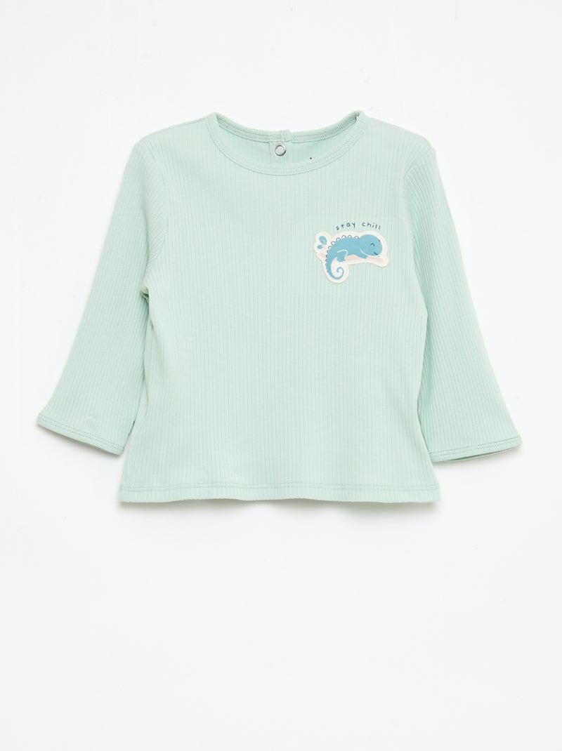 Pack de pijama chill en punto de algodón Azul - Kiabi
