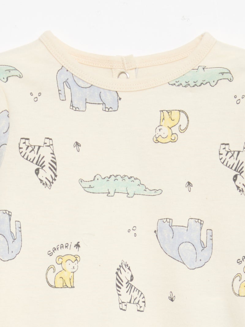 Pack de pijama chill en punto de algodón Blanco - Kiabi