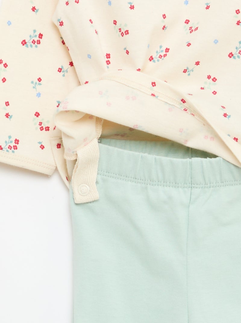 Pack de pijama chill en punto de algodón Blanco - Kiabi