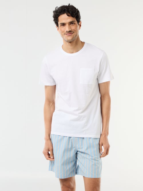 Pack de pijama corto camiseta + pantalón corto - 2 piezas - Kiabi