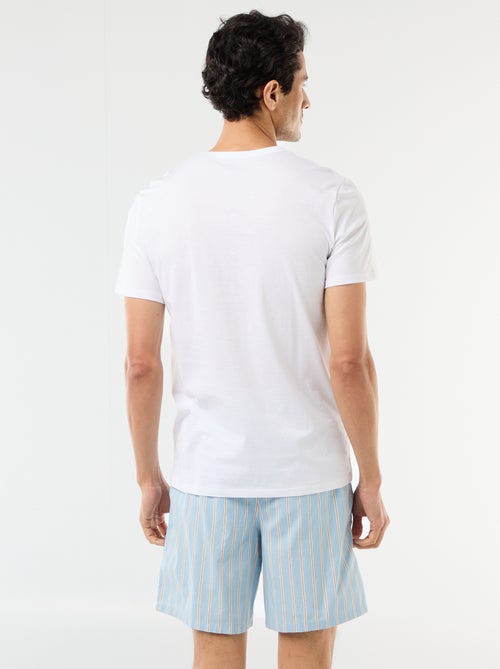 Pack de pijama corto camiseta + pantalón corto - 2 piezas - Kiabi