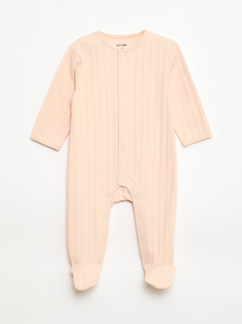 Pack de pijamas peleles con pies Blanco - Kiabi