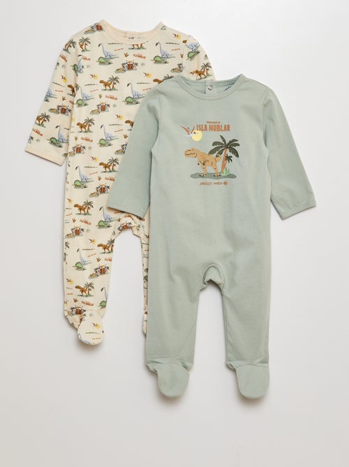 Pack de pijamas tipo pelele de punto - 2 piezas - Kiabi