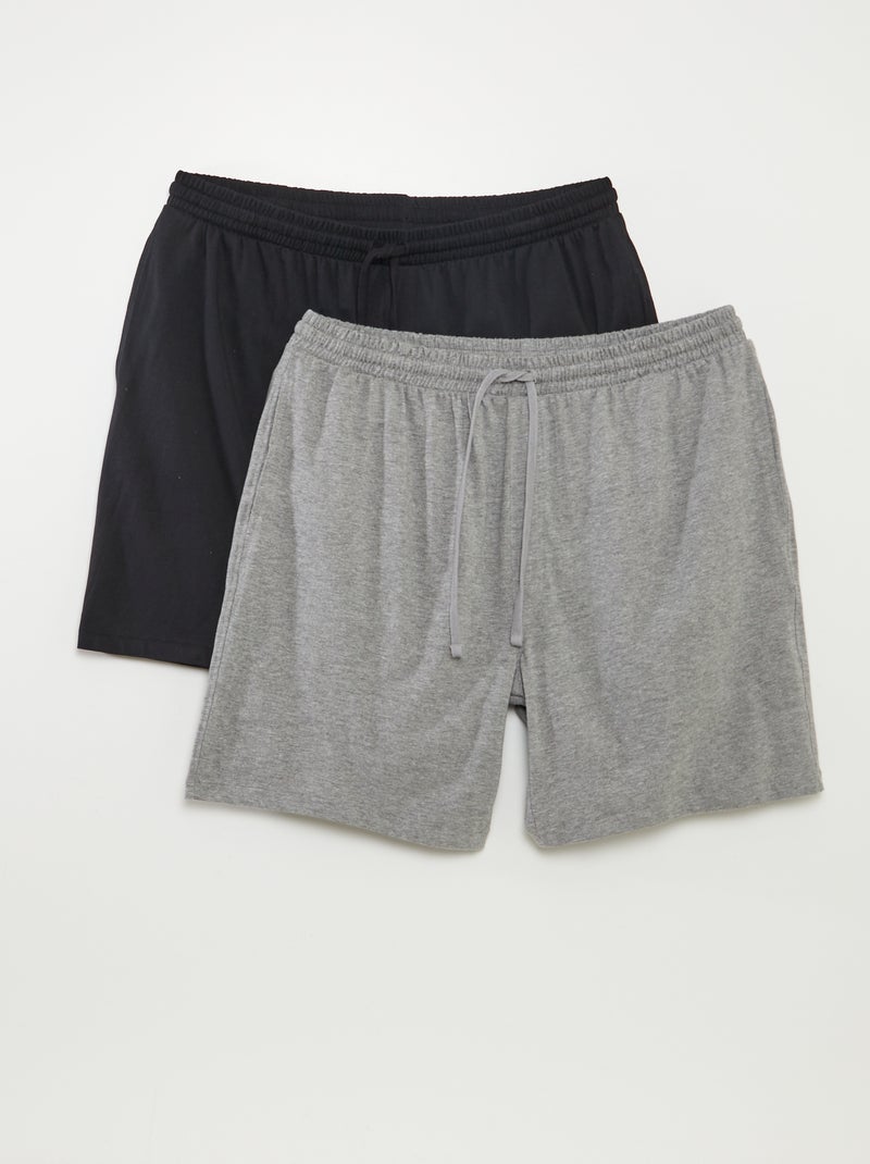 Pack de short de pijama de punto NEGRO - Kiabi