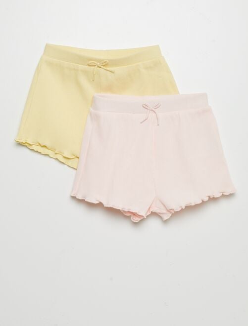 Pack de shorts de canalé - 2 piezas - Kiabi