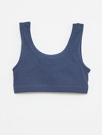 Pack de sujetadores tipo top de punto acanalado