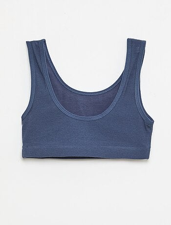 Pack de sujetadores tipo top de punto acanalado