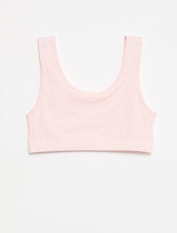 Pack de sujetadores tipo top de punto acanalado