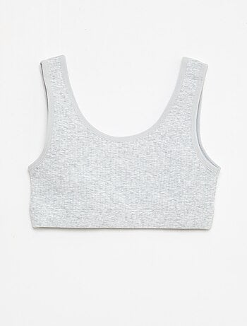 Pack de sujetadores tipo top de punto acanalado