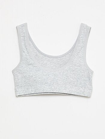 Pack de sujetadores tipo top de punto acanalado