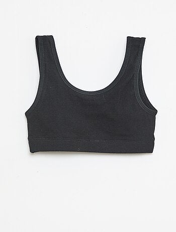 Pack de sujetadores tipo top de punto acanalado