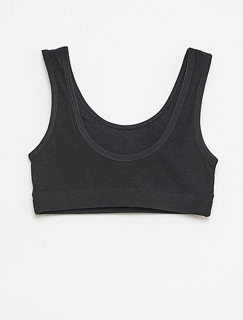 Pack de sujetadores tipo top de punto acanalado