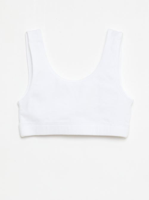 Pack de sujetadores tipo top de punto acanalado - Kiabi