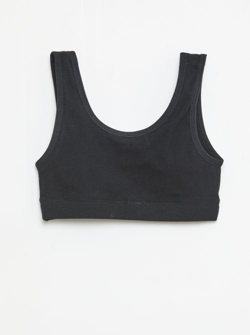 Pack de sujetadores tipo top de punto acanalado - Kiabi